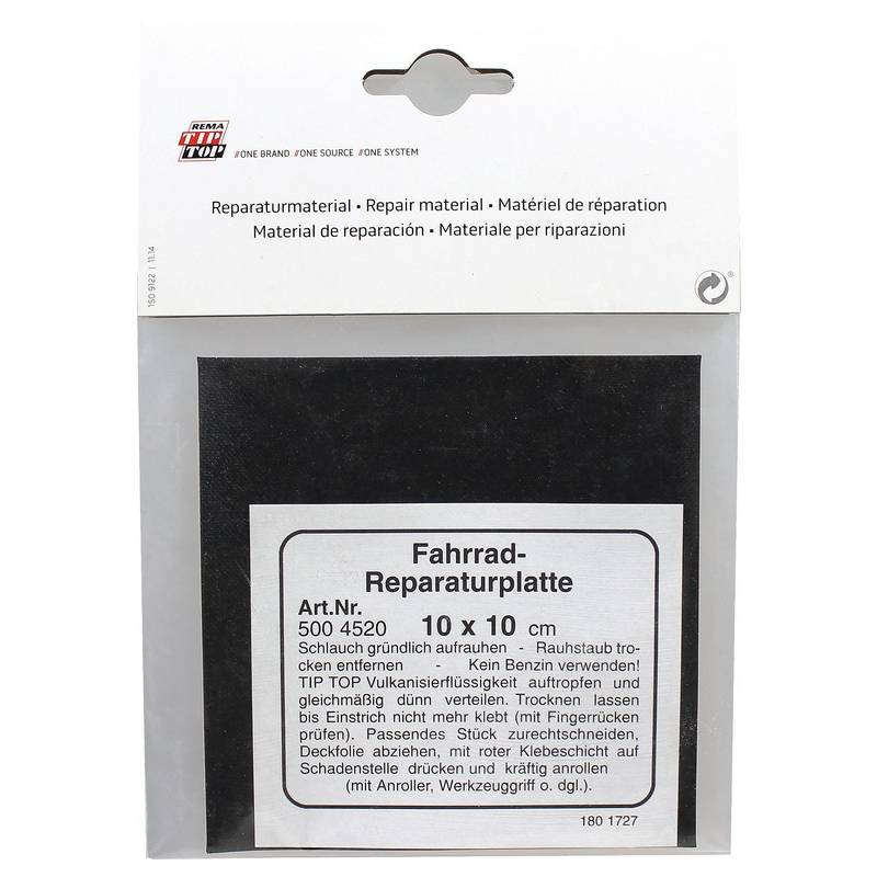 Schlauch-Reparaturplatte TT SB 10x10 cm, schwarz (1 Set)