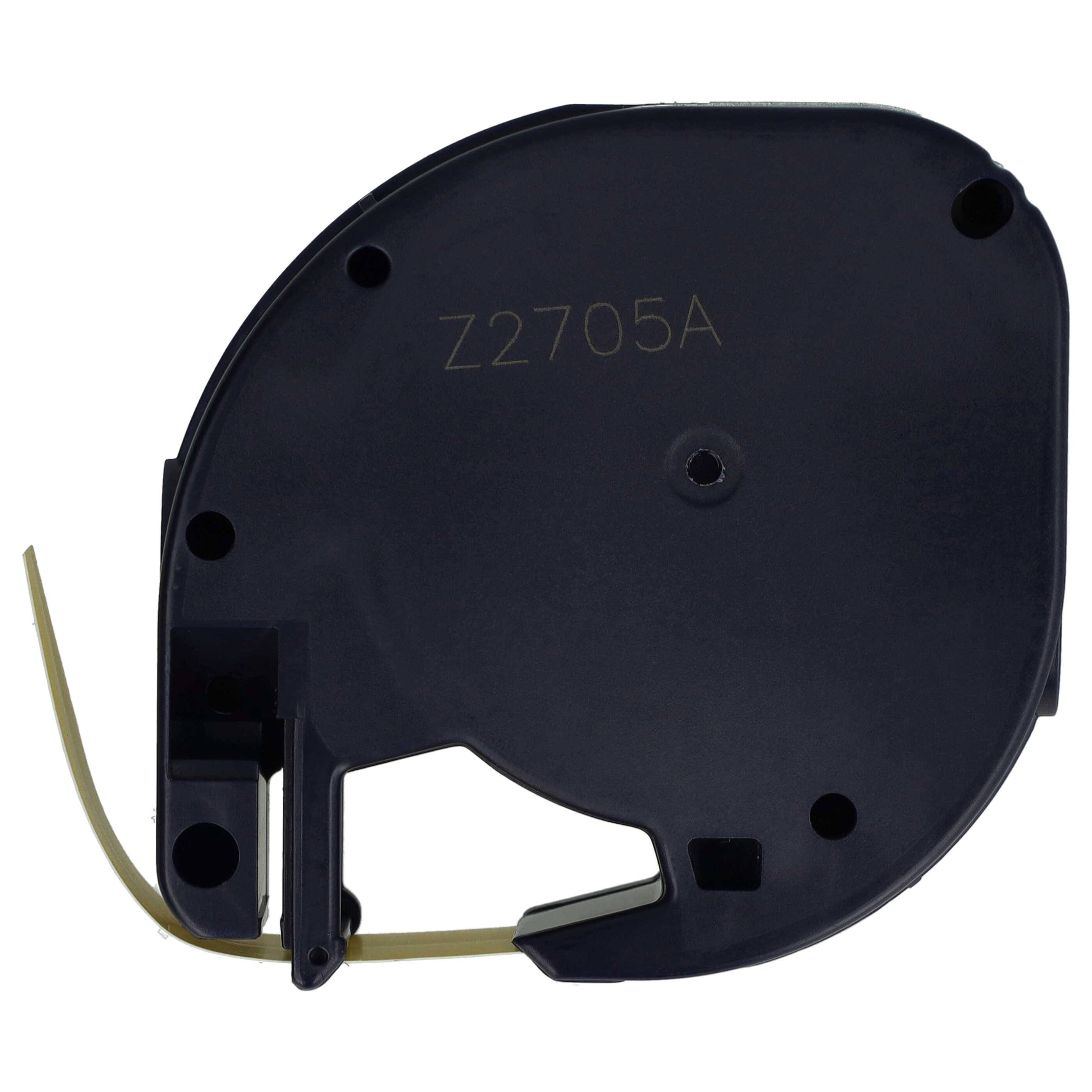 vhbw Schriftband-Kassette Plastik Ersatz für Dymo 91222, S0721670 für Etiketten-Drucker 4m x 12mm Schwarz auf Gelb, Kunststoff