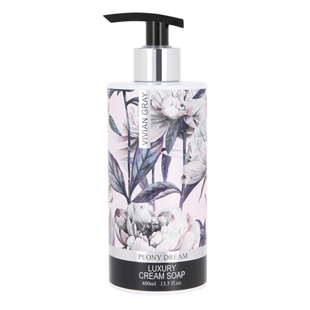 VIVIAN GRAY 2098 Seifenspender mit Creme-Seife Modern Pastel, weiß (400 ml)