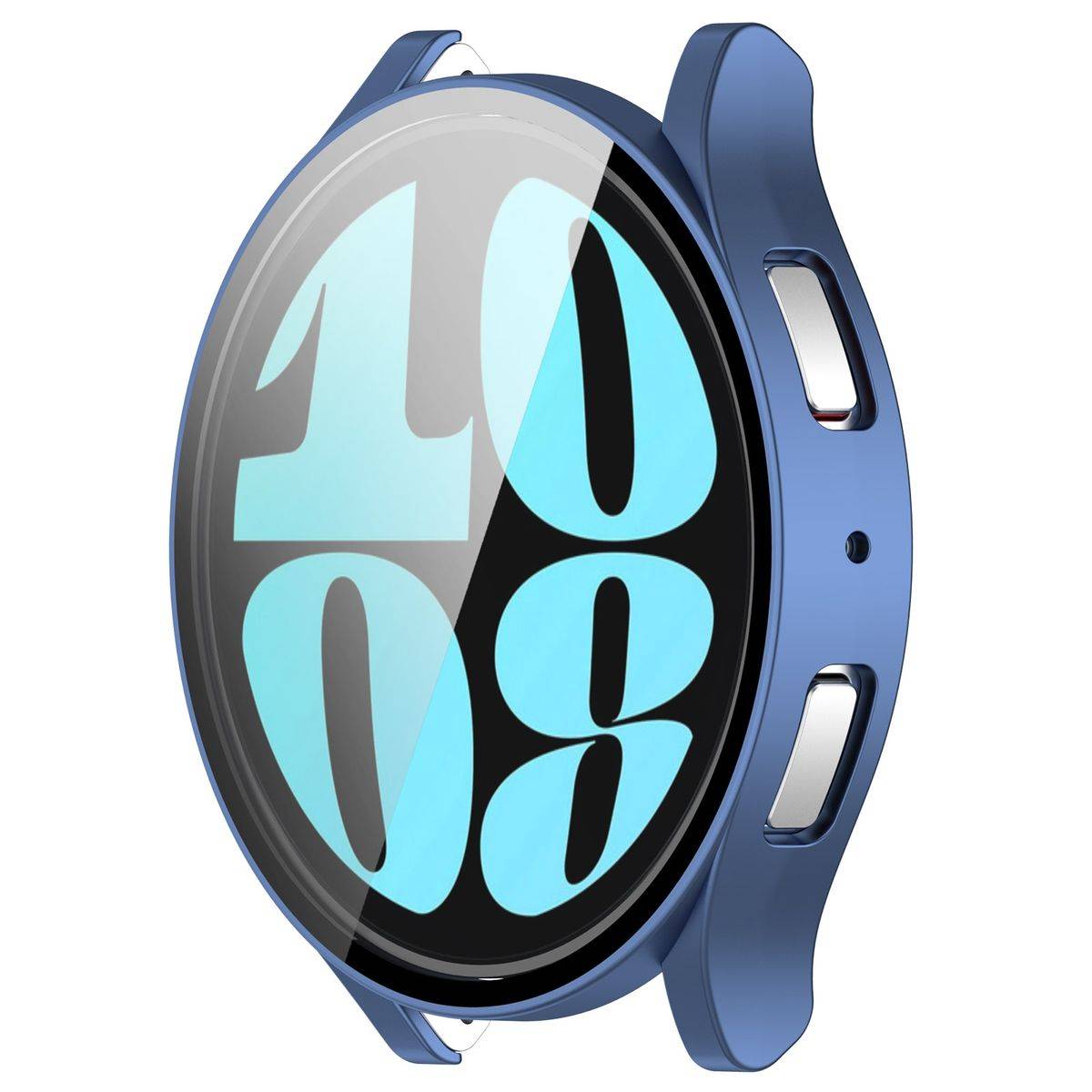 Für Samsung Galaxy Watch 6 40mm 360 Grad Schutzhülle mit Glas Blau