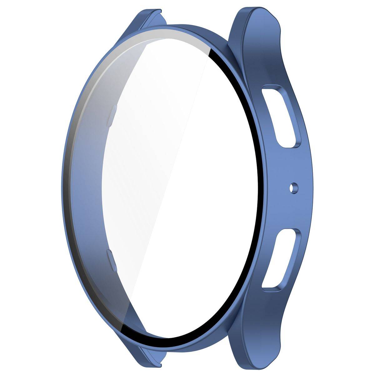 Für Samsung Galaxy Watch 6 40mm 360 Grad Schutzhülle mit Glas Blau