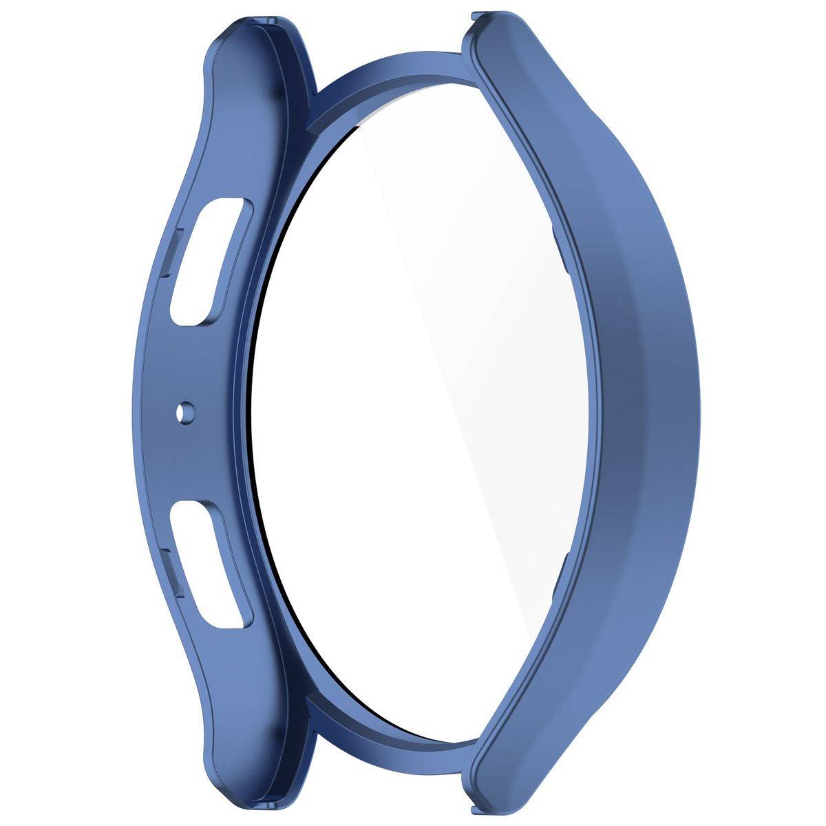 Für Samsung Galaxy Watch 6 44mm 360 Grad Schutzhülle mit Glas Blau