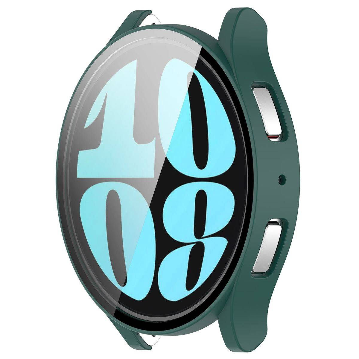 Für Samsung Galaxy Watch 6 44mm 360 Grad Schutzhülle mit Glas Grün
