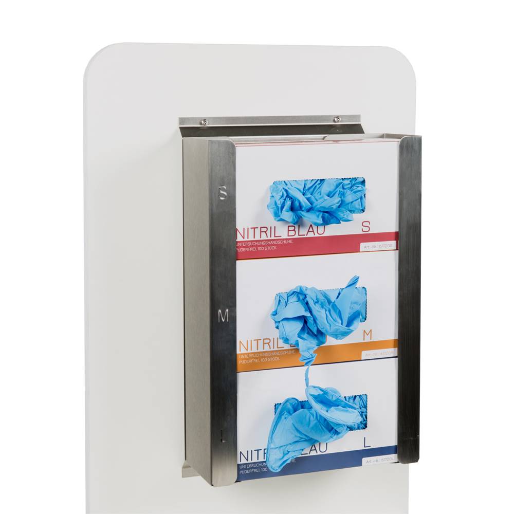 ETERNASOLID MULTICART Hygienewagen T12 mit festem Abfallsammler und 3-fach Handschuhboxhalterung, weiß