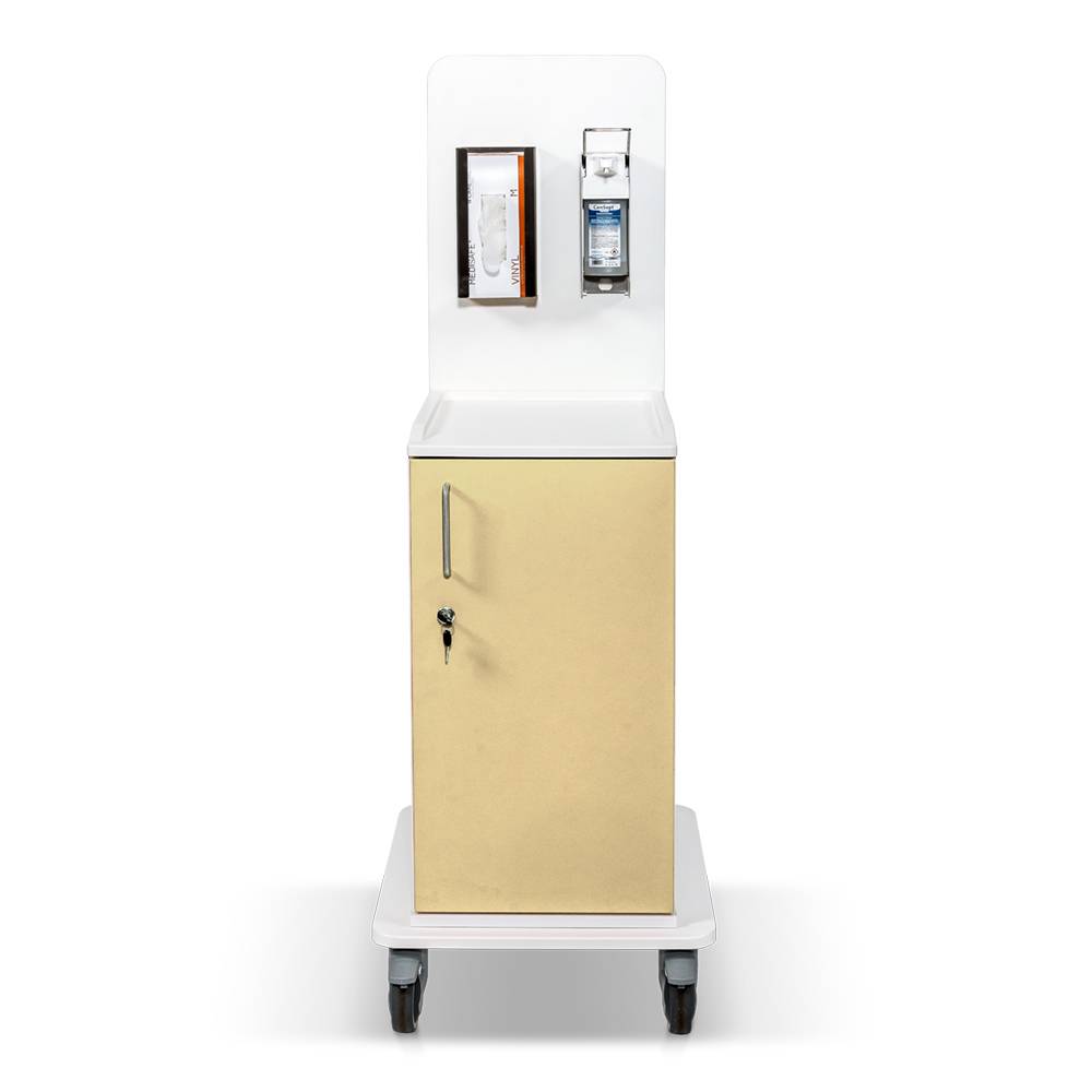 ETERNASOLID MULTICART koppelbarer Infektionswagen T13 mit Handschuhbox-Halterung und Desi-Spender, beige