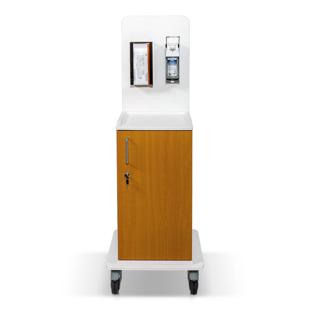 ETERNASOLID MULTICART koppelbarer Infektionswagen T13 mit Handschuhbox-Halterung und Desi-Spender, Kirsche