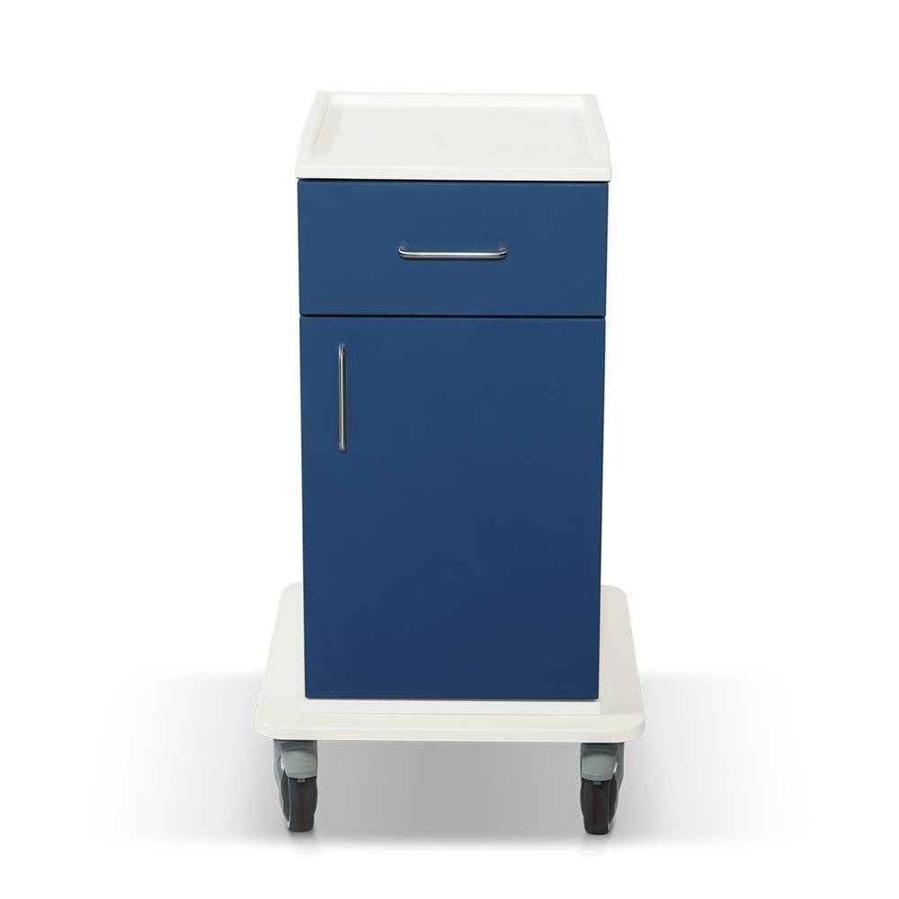 ETERNASOLID MULTICART Arbeitswagen T14 mit Schublade und Drehtür, blau