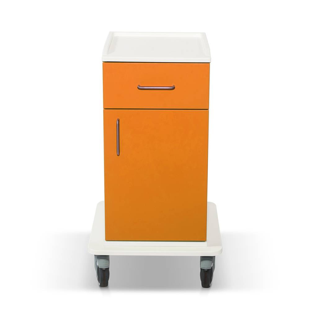 ETERNASOLID MULTICART Arbeitswagen T14 mit Schublade und Drehtür, orange