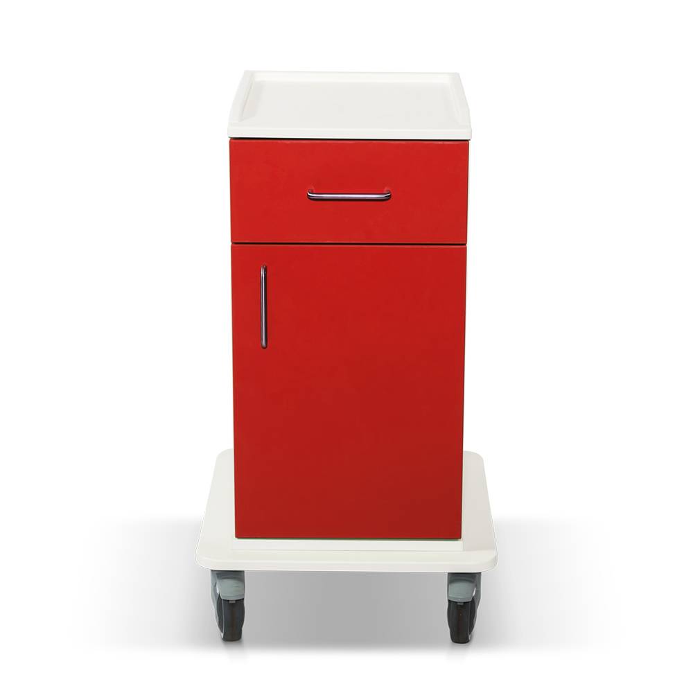 ETERNASOLID MULTICART Arbeitswagen T14 mit Schublade und Drehtür, rot