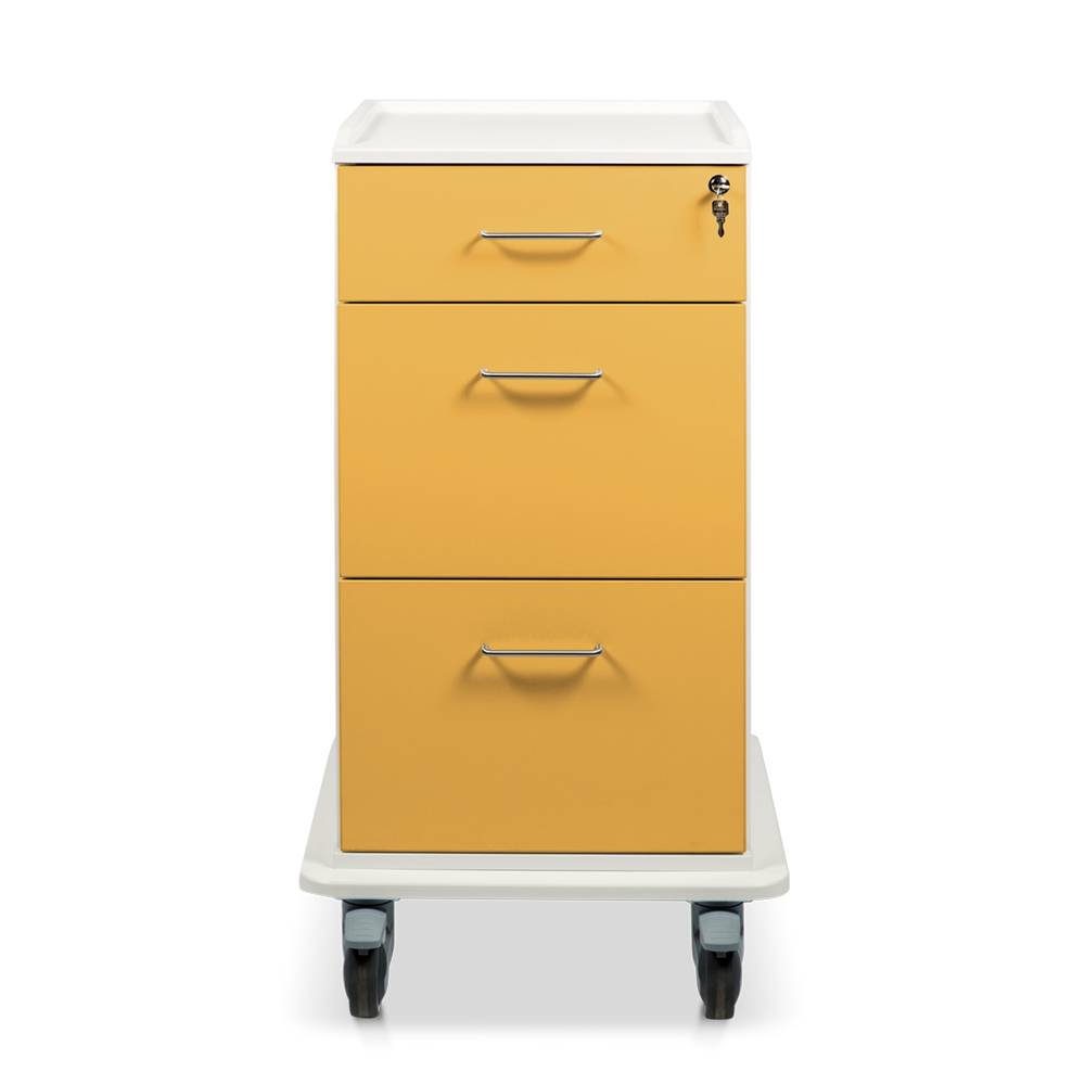 ETERNASOLID MULTICART Dokumentenwagen T17 mit 2 Doku-Auszügen und Schublade, gelb