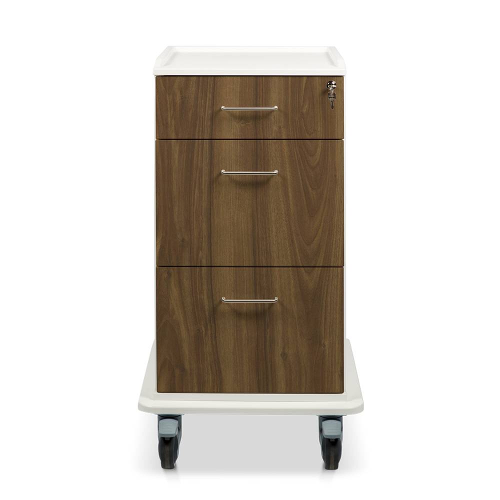 ETERNASOLID MULTICART Dokumentenwagen T17 mit 2 Doku-Auszügen und Schublade, Walnuss