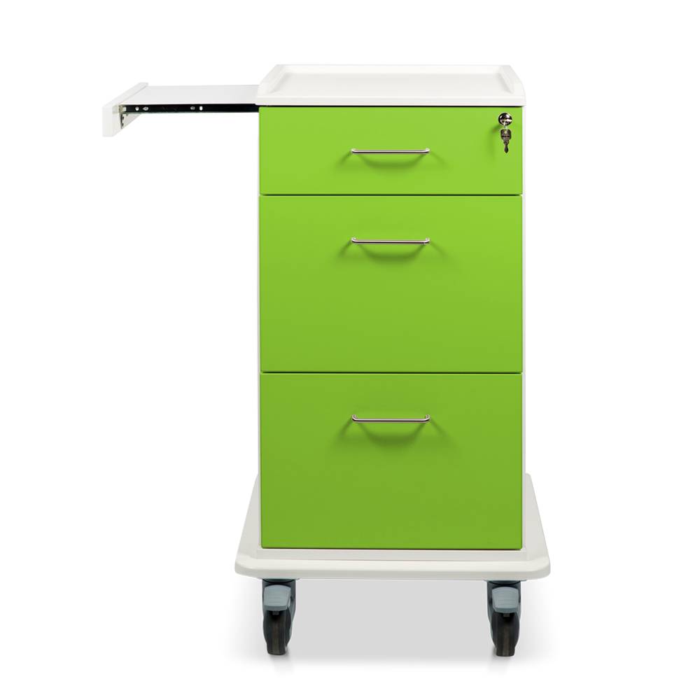 ETERNASOLID MULTICART Dokumentenwagen T16 mit Laptopauszug, 2 Doku-Auszügen und Schublade, grün