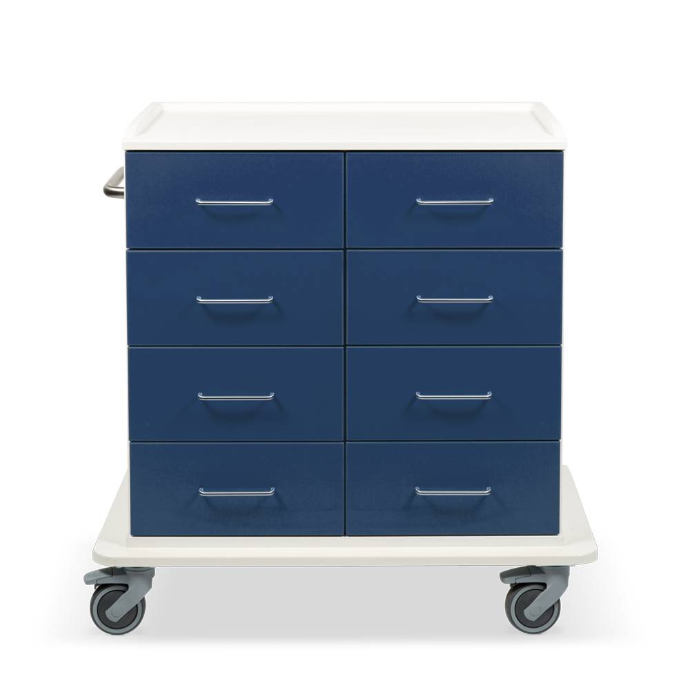 ETERNASOLID MULTICART Multifunktionswagen T23 mit 8 Schubladen und Schiebegriff, blau