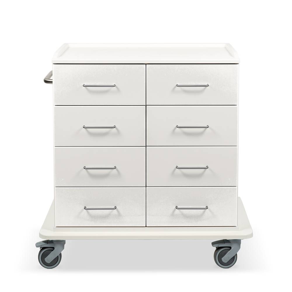 ETERNASOLID MULTICART Multifunktionswagen T23 mit 8 Schubladen und Schiebegriff, weiß