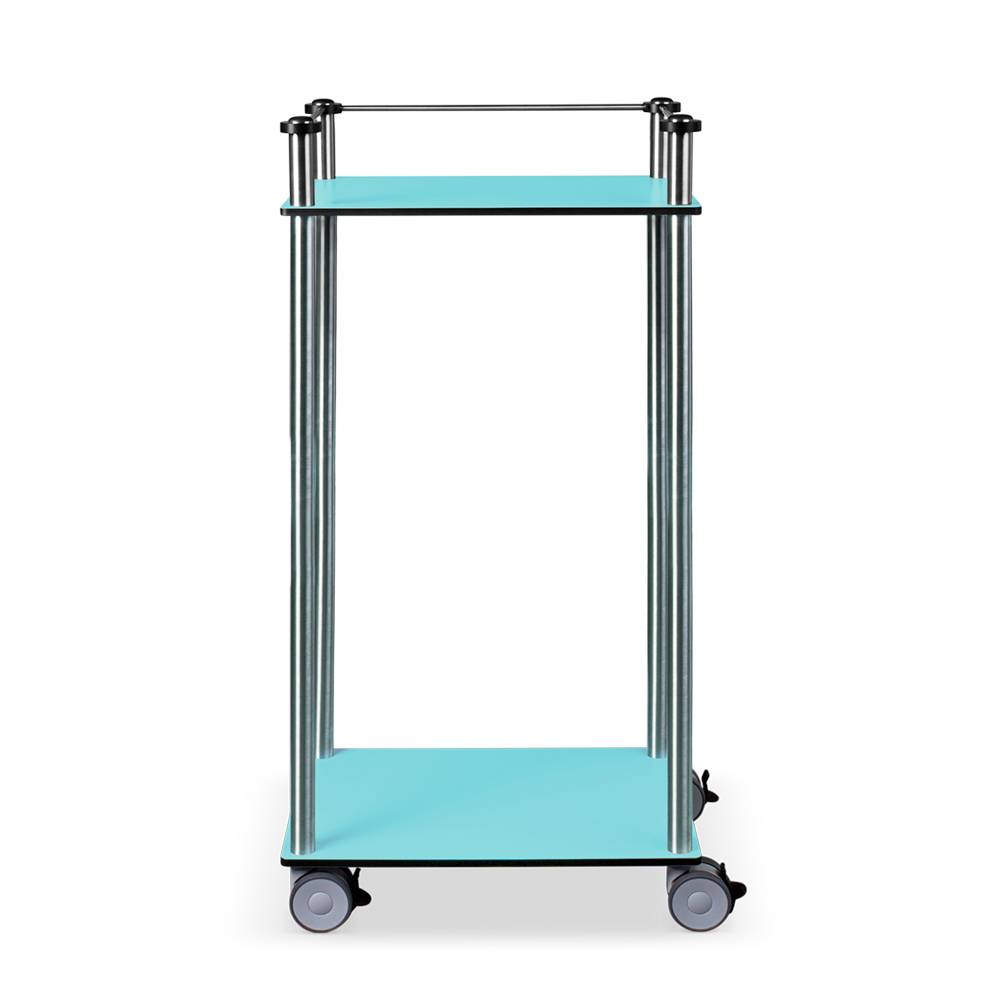 ETERNASOLID MULTICART Etagenwagen W12 mit 2 Böden und Reling 3-seitig, blau, 50 x 35 x 102 cm (BxTxH)