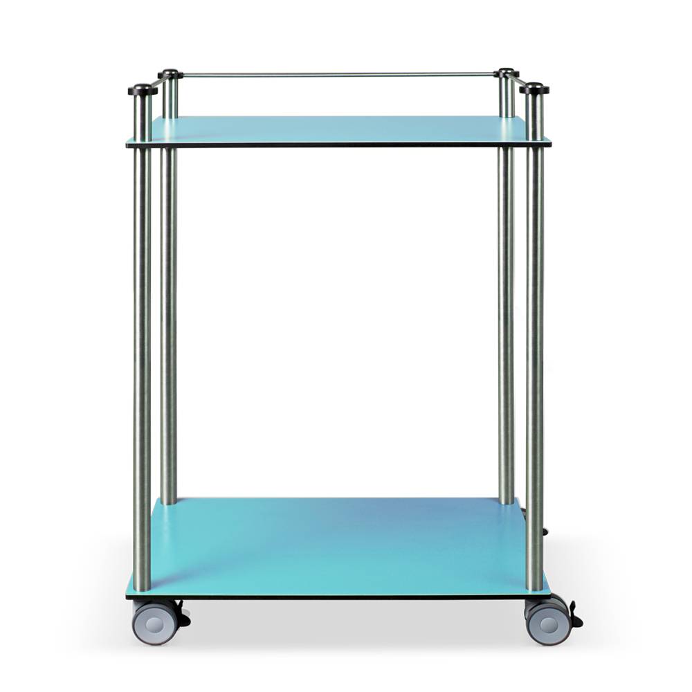 ETERNASOLID MULTICART Etagenwagen W22 mit 2 Böden und Reling 3-seitig, blau, 70 x 45 x 102 cm (BxTxH)