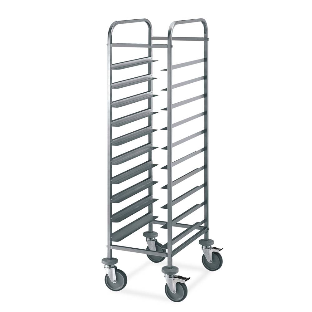 ETERNASOLID Tablettwagen für 12 GN-Tabletts, L-Auflagen, offen