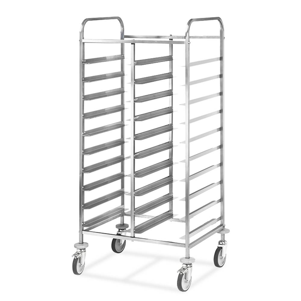 ETERNASOLID Tablettwagen für 20 GN-Tabletts, L-Auflagen, offen