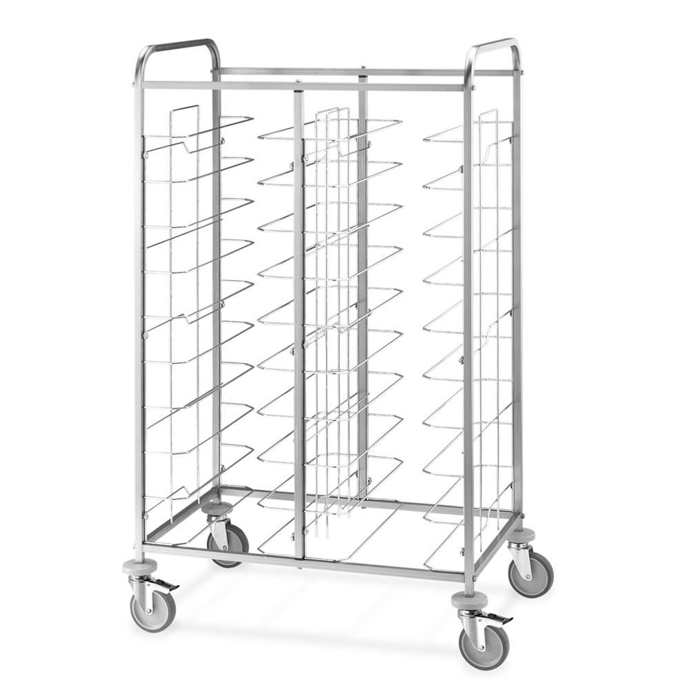 ETERNASOLID Tablettwagen für 24 Tabletts, Universal-Bügel, offen