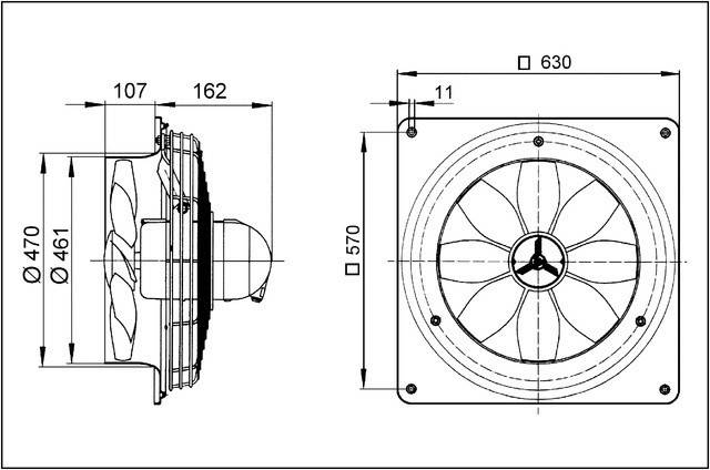 Maico Axial-Wandventilator DZQ 45/6 B Ex e