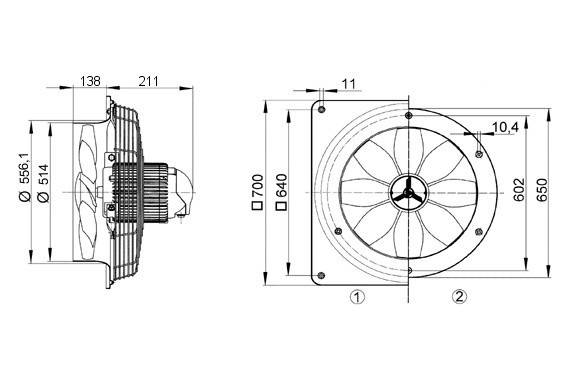 Maico Axial-Wandventilator DZS 50/84 B