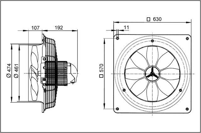 Maico Axial-Wandventilator DZQ 45/4 B