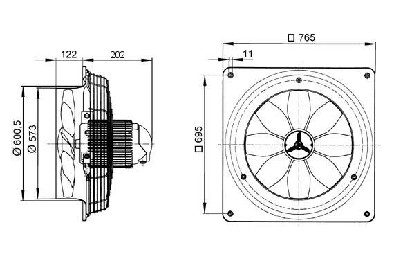 Maico Axial-Wandventilator DZQ 56/6 B