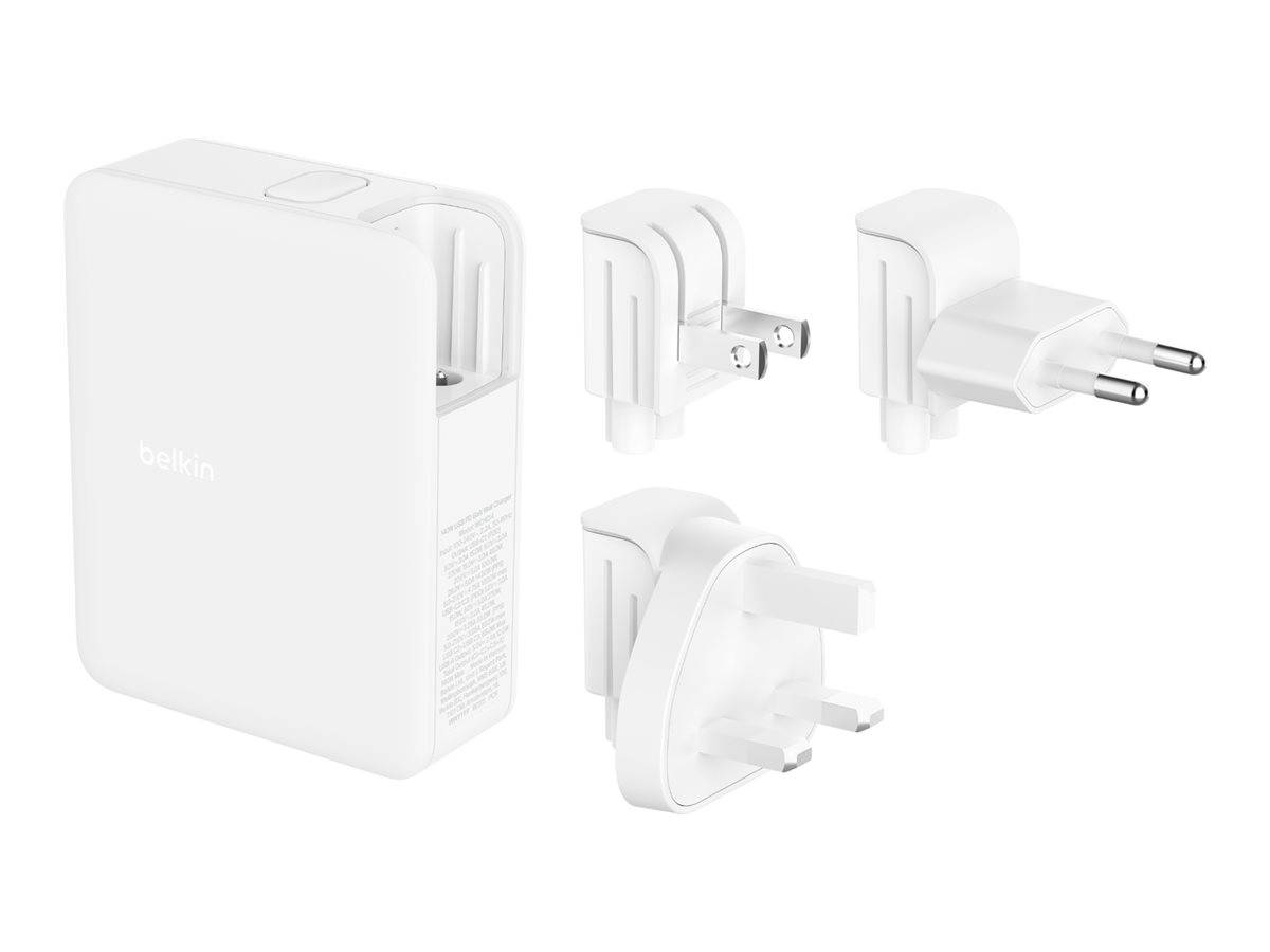 Belkin BoostCharge Pro - Netzteil - GaN-Technologie - 140 Watt - Fast Charge, Power Delivery 3.1 - 4 Ausgabeanschlussste