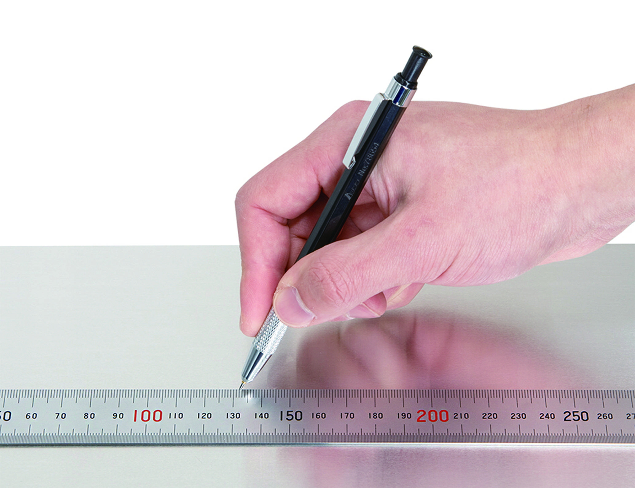 Shinwa 29017 Flexibles Lineal aus Edelstahl 30 cm - Stahllineal Metalllineal - 12545