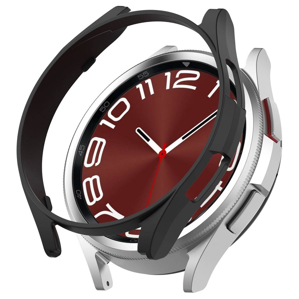 Für Samsung Galaxy Watch 6 Classic 47mm Smartwatch Schutzhülle Schwarz