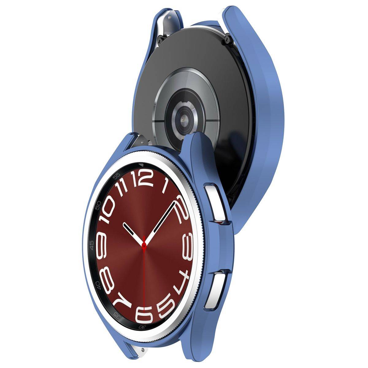 Für Samsung Galaxy Watch 6 Classic 43mm Smartwatch Schutzhülle Blau