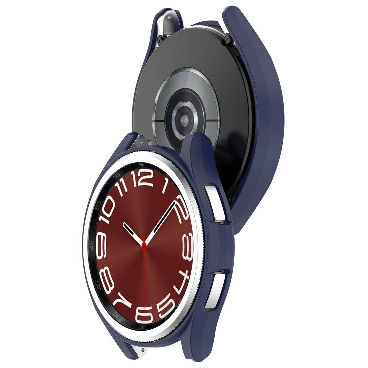 Für Samsung Galaxy Watch 6 Classic 47mm Smartwatch Schutzhülle Dunkelblau