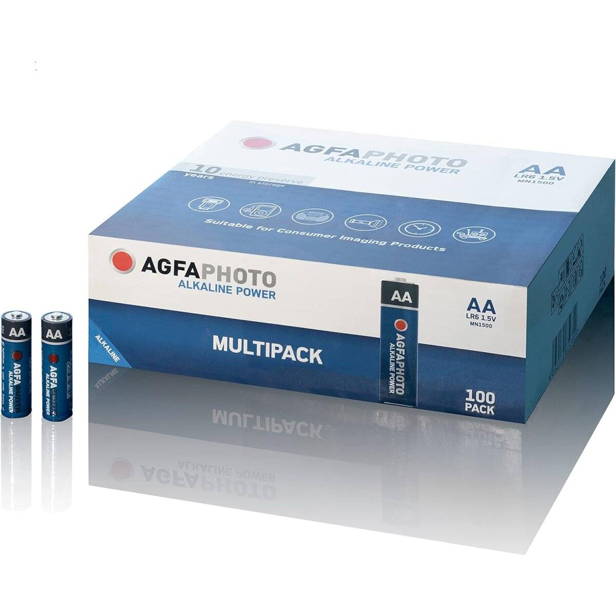 AGFAPHOTO - Batterie Alkaline Power -AA LR06 Mignon 100St. - Batterie - Mignon (AA)