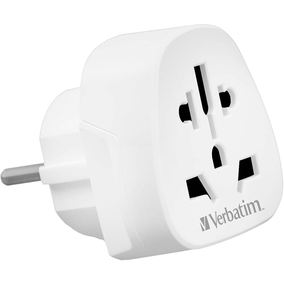 Verbatim Master Reise-Steckdosenadapter – Wandelt Steckertypen weltweit auf EU-Stecker um