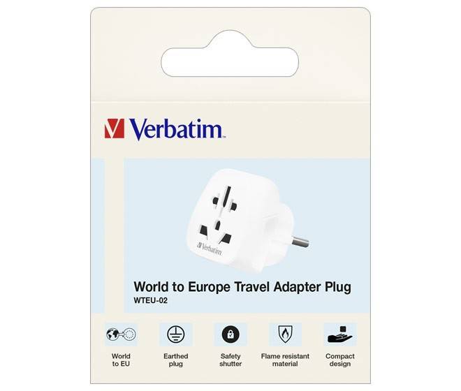 Verbatim Steckdosenadapter Travel WTEU-02