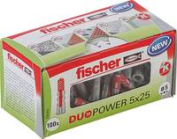 fischer DUOPOWER 5 x 25 LD - Rund - Kunststoff - 2,5 cm - 5 mm - 3,5 cm - 100 St