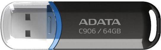 ADATA C906 USB-Stick 64 GB USB Typ-A 2.0 Schwarz (AC906-64G-RBK)
