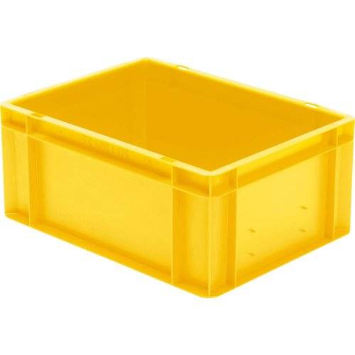 Transport-Stapelkasten B400xT300xH175 mm gelb, geschlossen ohne Griffloch