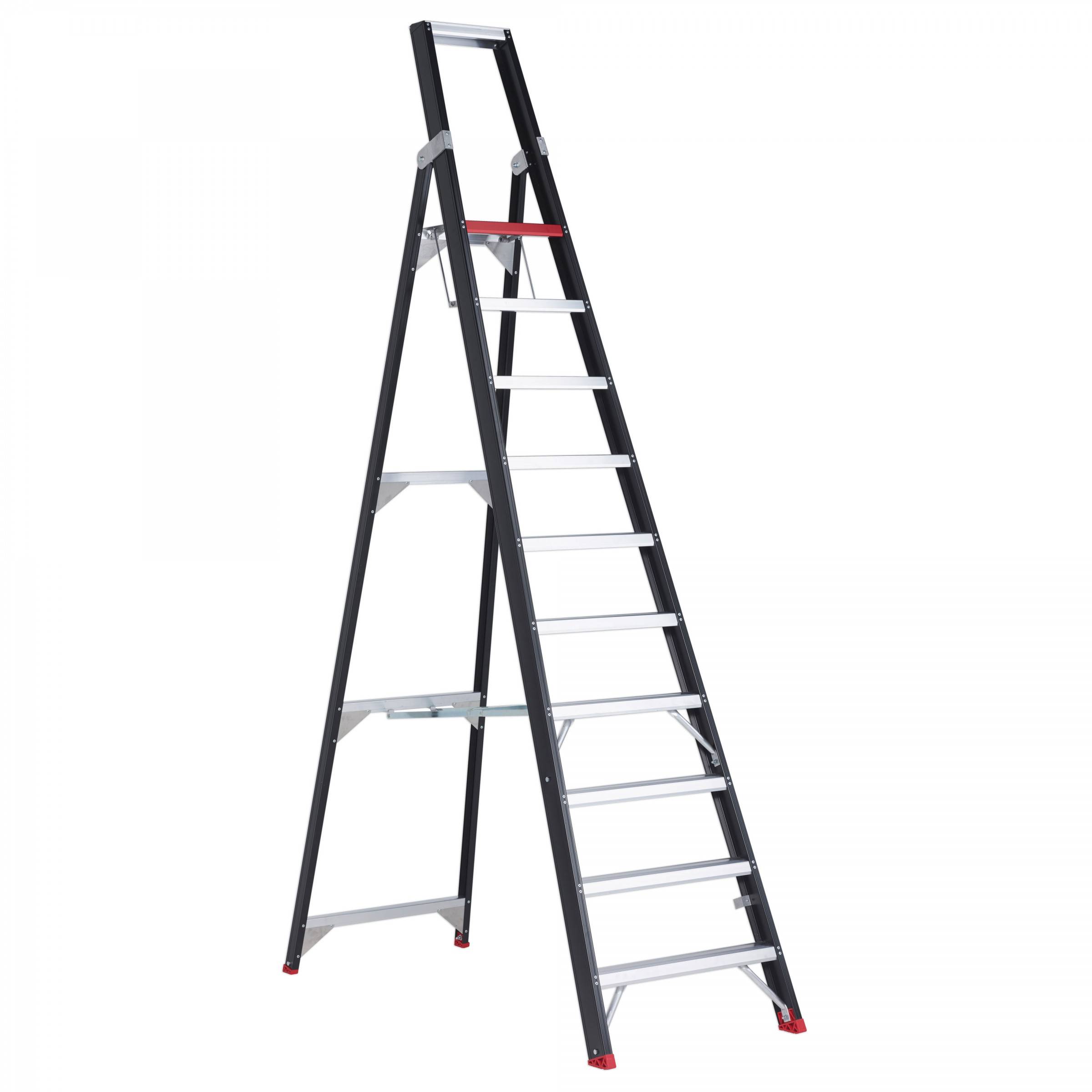 Altrex Taurus einseitig begehbare Stufenstehleiter TGB 10 Stufen