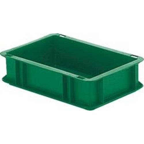 Transport-Stapelkasten B300xT200xH75 mm grün, geschlossen ohne Griffloch