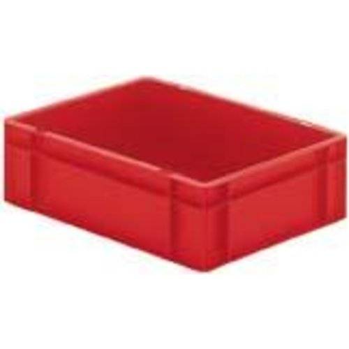 Transport-Stapelkasten B400xT300xH120 mm rot, geschlossen ohne Griffloch