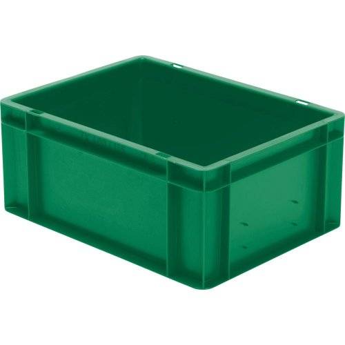 Transport-Stapelkasten B400xT300xH175 mm grün, geschlossen ohne Griffloch