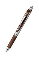 Pentel EnerGel Xm, Ausziehbarer Gelschreiber, Braun, Braun, Silber, Kunststoff, Gummi, Rund, 0,35 mm