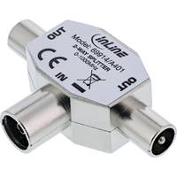 INLINE - Antenne T-Verteiler für TV - 1x Koax Buchse an 2x Koax Stecker
