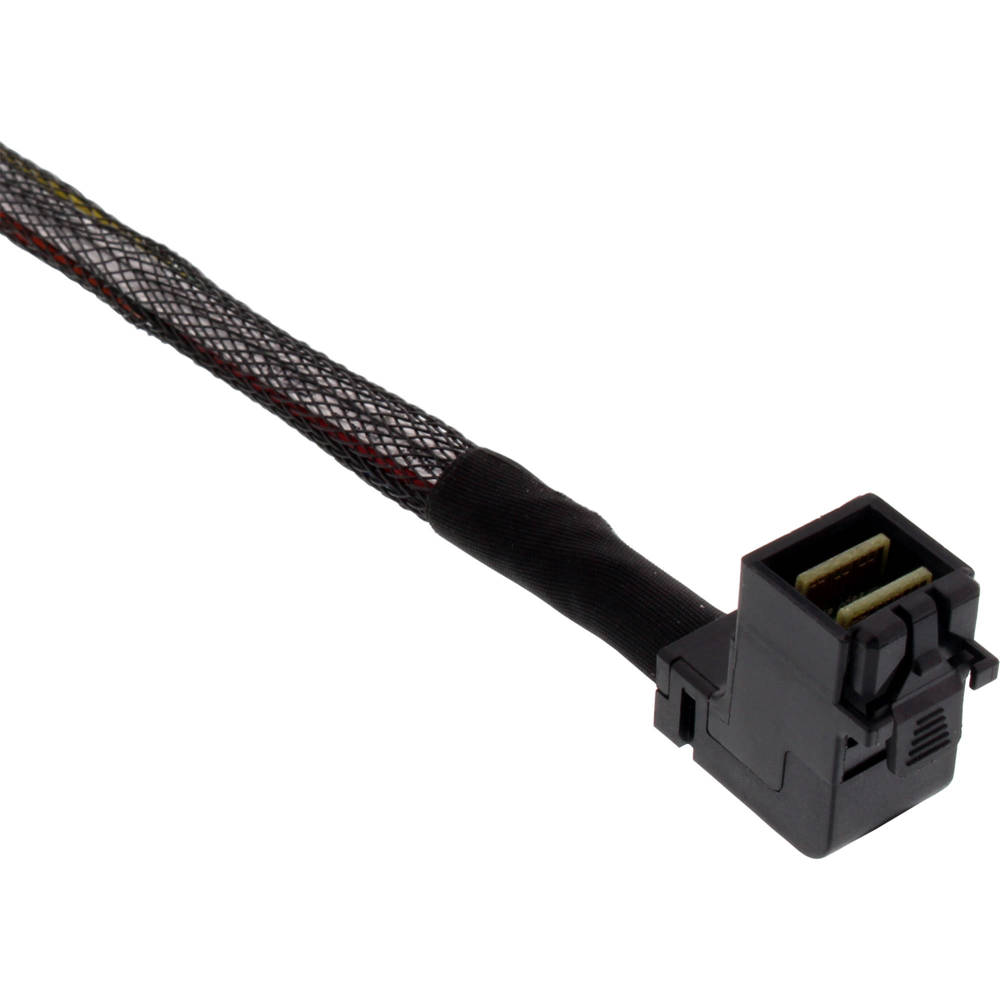INLINE - Mini SAS HD Kabel - SFF-8643 gewinkelt zu 4x SFF-8482 + Strom - 0,5m