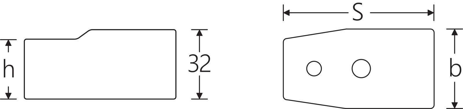 Aufsteckadapter Wkz.Aufn. Antriebsvierkant 24,5x28 mm 14x18 mm