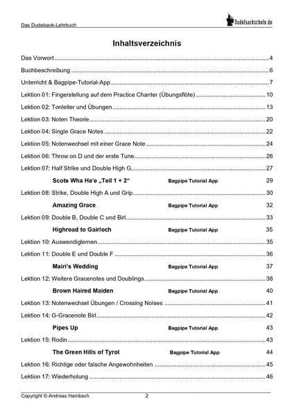 Das Dudelsack-Lehrbuch inkl. App-Kooperation