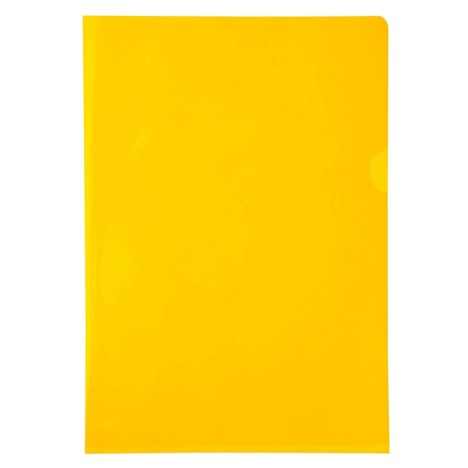 Exacompta 10x Pack 10 Aktensichthüllen glattem festem PVC 130µ A4 Gelb 660535E