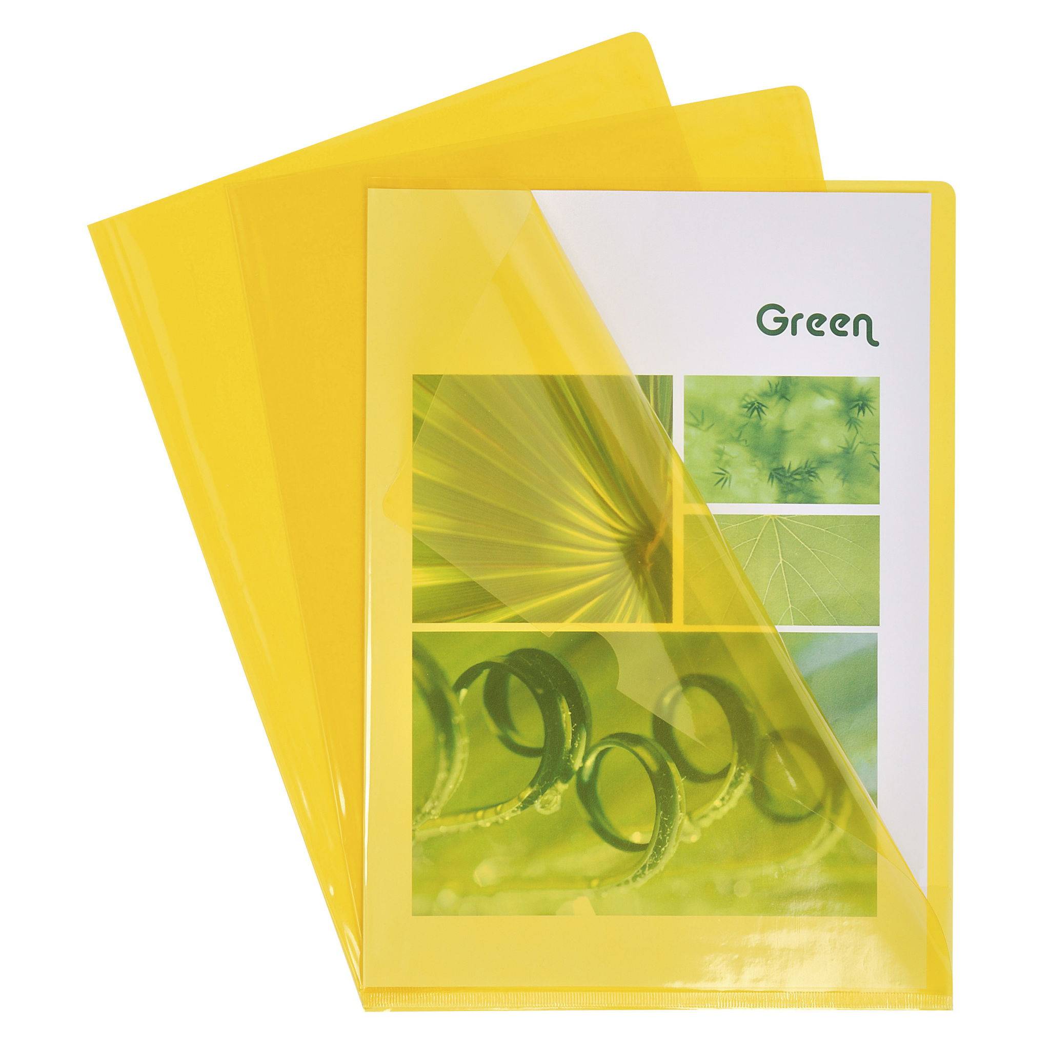 Exacompta 10x Pack 10 Aktensichthüllen glattem festem PVC 130µ A4 Gelb 660535E