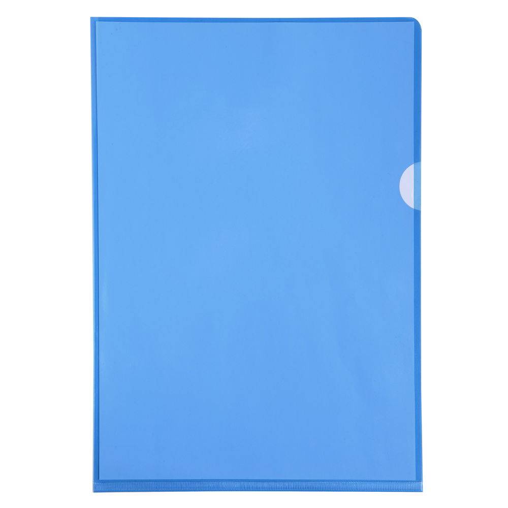 Exacompta 10x Pack 10 Aktensichthüllen glattem festem PVC 130µ A4 Blau 660525E